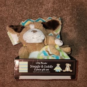 Little Miracles Snuggly Cuddly 3 Piece Dog Gift Set New
